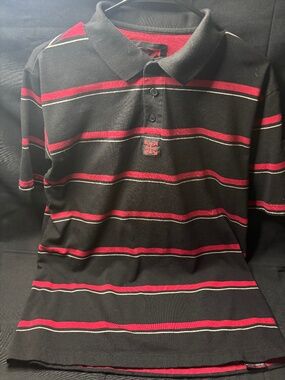 Independent Truck Company Black/Red Mesh Collar Polo XL